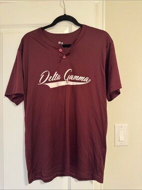 Delta Gamma Maroon Baseball Tee